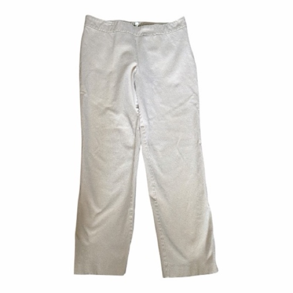 Chico's Women's Cream Khaki Straight Leg Pants Large